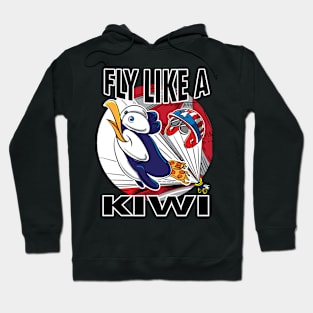 Penguin Fly Like Kiwi Hoodie